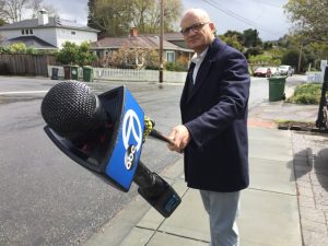 Wayne Freedman with mic on boompole